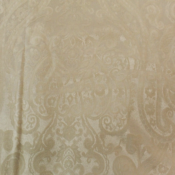 Poly Damask Jacquard Tablecloth Shiny Taupe 66.5"x82" Elegant Dining Linen