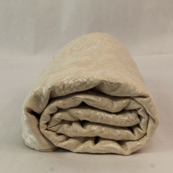 Poly Damask Jacquard Tablecloth Shiny Taupe 66.5"x82" Elegant Dining Linen