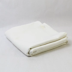 Visa White Polyester Blend Tablecloth 87x87 Square Finished Hem Pre-Owned