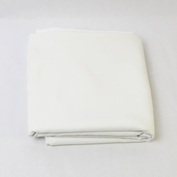 Visa White Polyester Blend Tablecloth 87x87 Square Finished Hem Pre-Owned