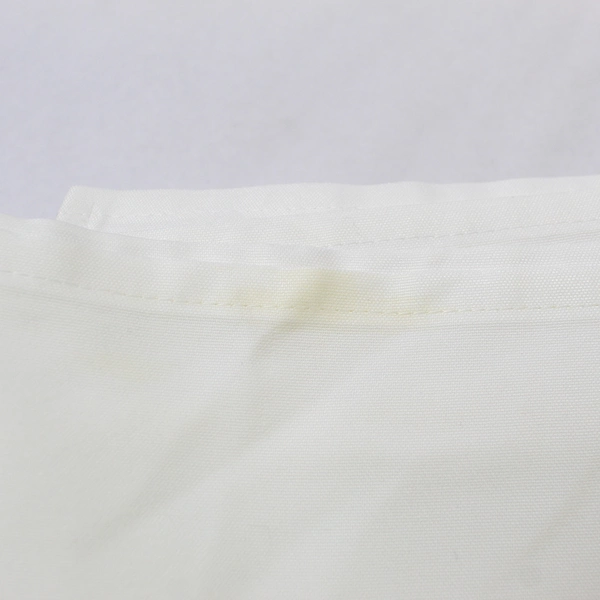 Visa White Polyester Blend Tablecloth 87x87 Square Finished Hem Pre-Owned