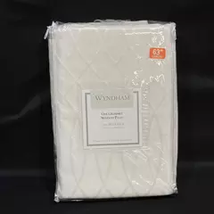 Wyndham Ivory One Grommet Window Panel 52"x63" 100% Polyester Rod Fit 1.5"