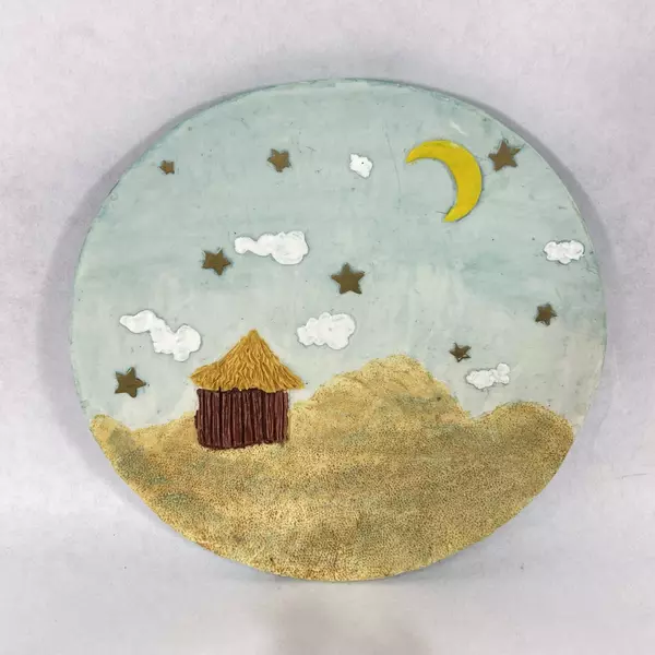 Vintage 1995 Young Inc 9-Piece Child's Bear Nativity Miniature Tea Set Resin