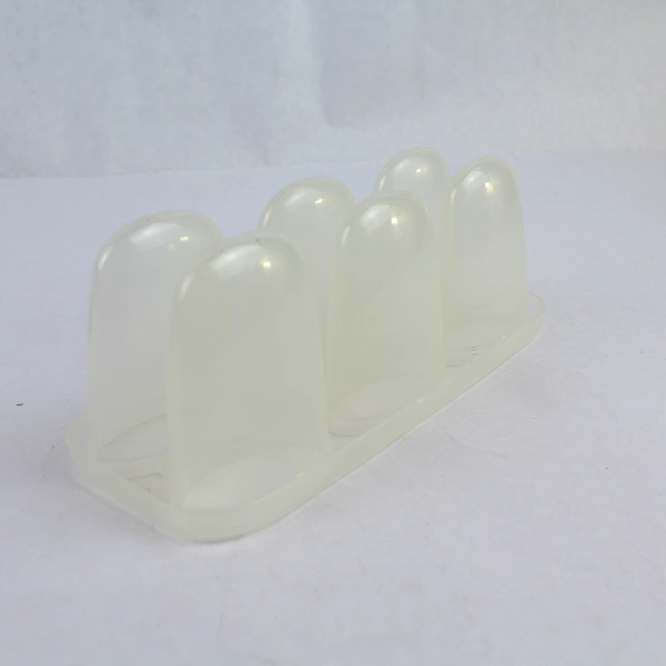 Vintage 6 Cell Ice Popsicle Tray with Colorful Red, Blue & Yellow Handles