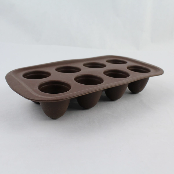Lot of 2 Brown Silicone Molding Trays for Cake Pops - 8 Sections Each