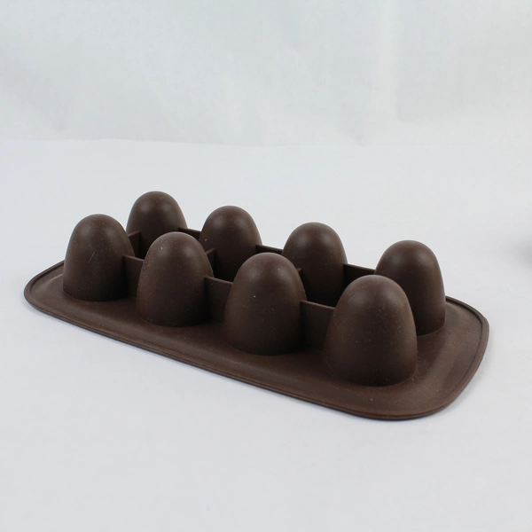 Lot of 2 Brown Silicone Molding Trays for Cake Pops - 8 Sections Each