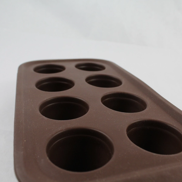 Lot of 2 Brown Silicone Molding Trays for Cake Pops - 8 Sections Each