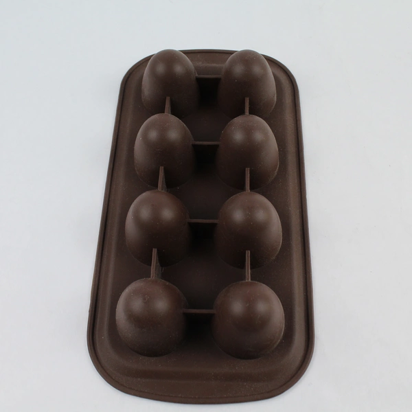Lot of 2 Brown Silicone Molding Trays for Cake Pops - 8 Sections Each