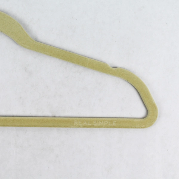 Lot of 10 Velvet Clothing Hangers – Gray & Beige, Standard Size 17.5"