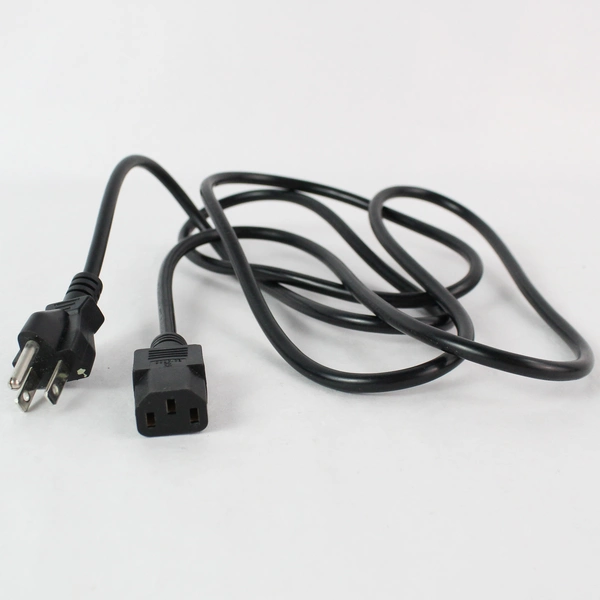 Lot of 4 Black Extension Cords - Varying Lengths & Sizes, Good Condition