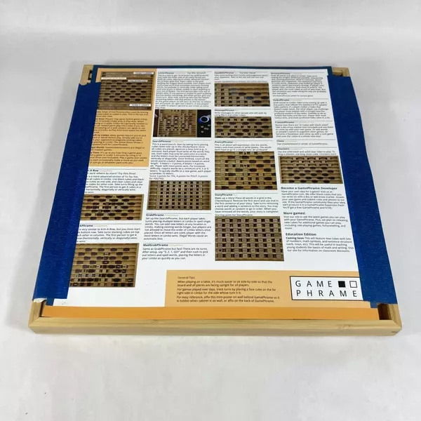 Cookbook People Game Phrame Wooden Block Game Family Board Game Night 15"