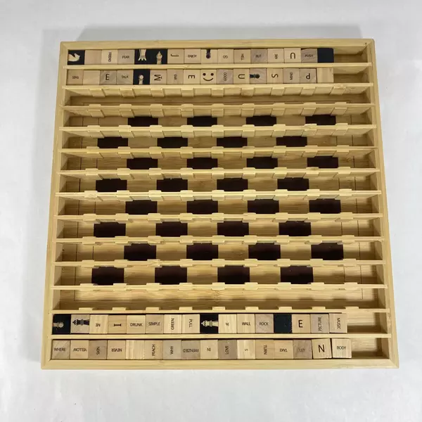 Cookbook People Game Phrame Wooden Block Game Family Board Game Night 15"