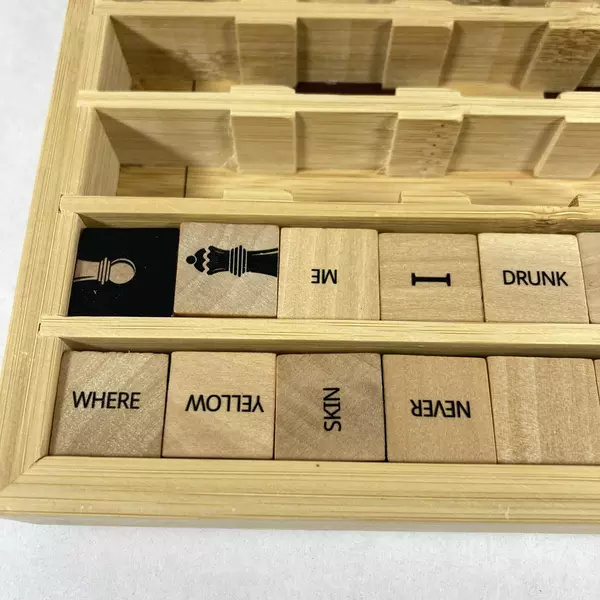 Cookbook People Game Phrame Wooden Block Game Family Board Game Night 15"