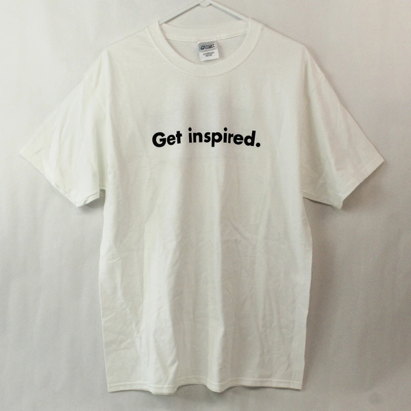 Port & Company Get Inspired Digital White T-Shirt Adult M, Good Condition