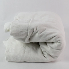 OHOME White 100% Cotton Shower Curtain 65.5x74 in Pre-Owned with Stains