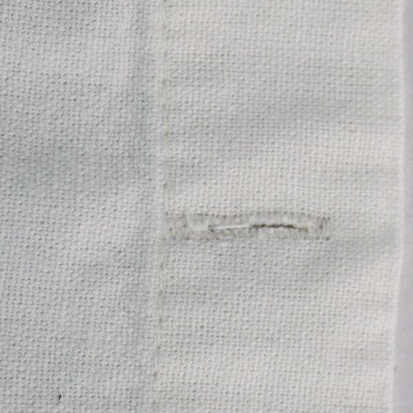 OHOME White 100% Cotton Shower Curtain 65.5x74 in Pre-Owned with Stains