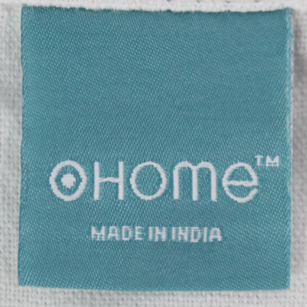 OHOME White 100% Cotton Shower Curtain 65.5x74 in Pre-Owned with Stains