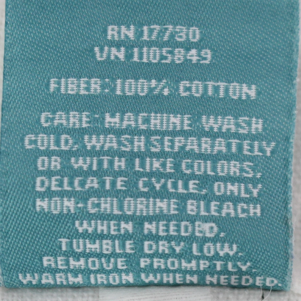 OHOME White 100% Cotton Shower Curtain 65.5x74 in Pre-Owned with Stains