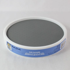 Madesmart 10" Plastic Turntable Kitchen Organizer White & Gray NWT
