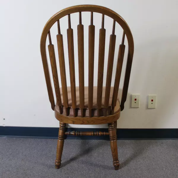Set of 6 Vintage Richardson Brothers Country French Cattail Back Oak Side Chairs