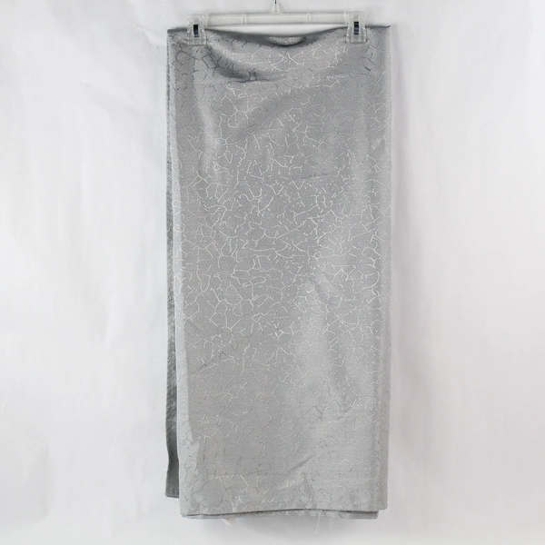 Lot of 11 Gray Pattern Polyester Napkins 12x12 & Matching 116x60 Tablecloth