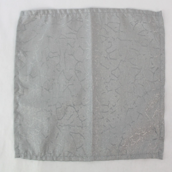 Lot of 11 Gray Pattern Polyester Napkins 12x12 & Matching 116x60 Tablecloth