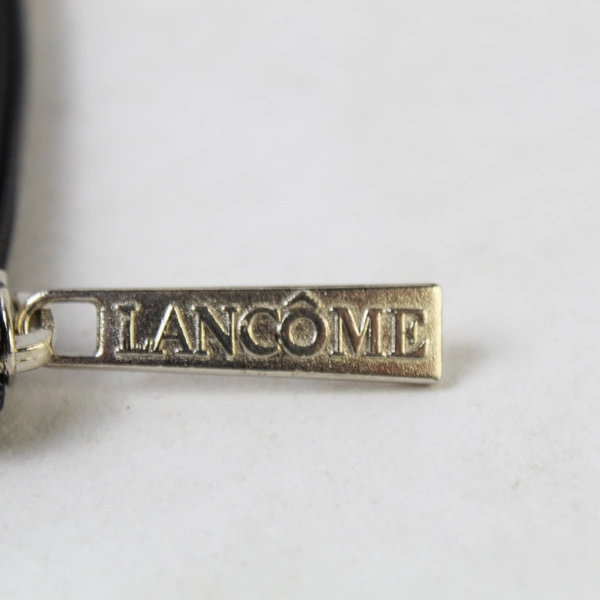 Lancome Black Red Velvet Polka Dot Fabric Lining Makeup Purse Bag