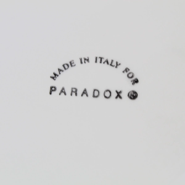 Vintage Italian Paradox Ceramic Serving Platter 12x10" Floral Chip Rim