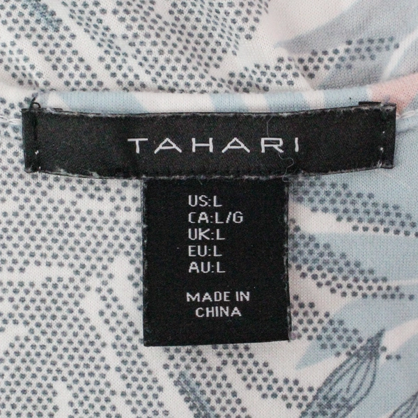 Tahari Women's Multicolor Tank Top Size L Round Hem Casual Top