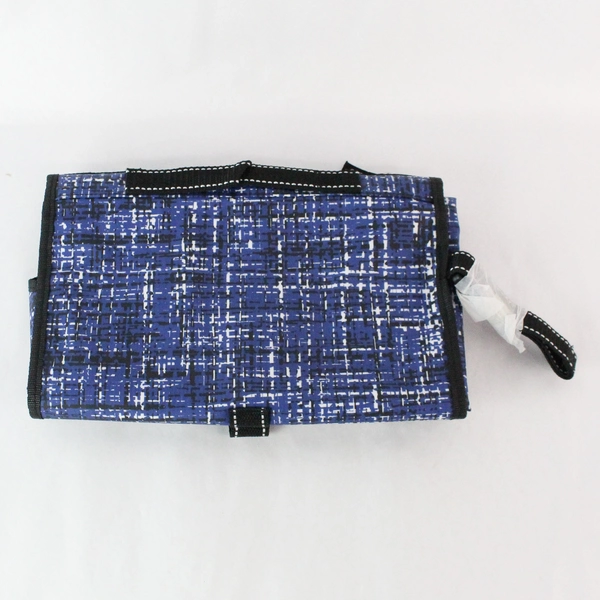 Scout Foldable Diaper Changing Pad with Storage Handle Blue Black White