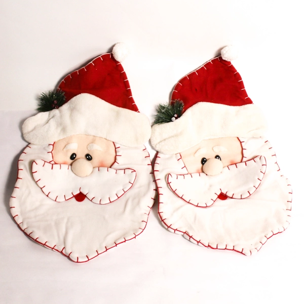 Lot of 6 Christmas Items Santa Decor Pillowcase Stockings Ornament Pre-Owned