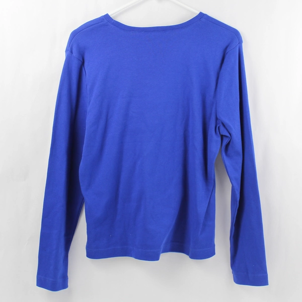 NWT Onque Casuals Blue Beach Santa Claus Christmas Sweater Women's M