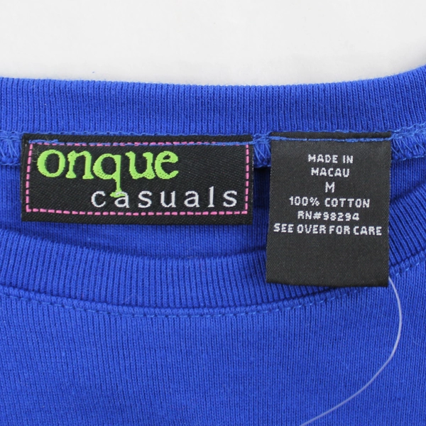 NWT Onque Casuals Blue Beach Santa Claus Christmas Sweater Women's M