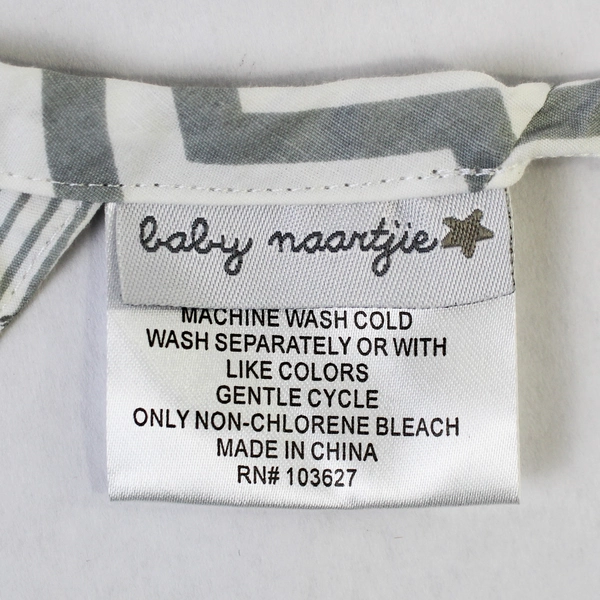 Baby Naartjie Gray Zoo Animal Bunting Nursery Decor 93" Long - Pre-Owned