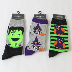 Lot of 3 NWT Halloween Crew Socks Size 4-10 Fun Seasonal Designs