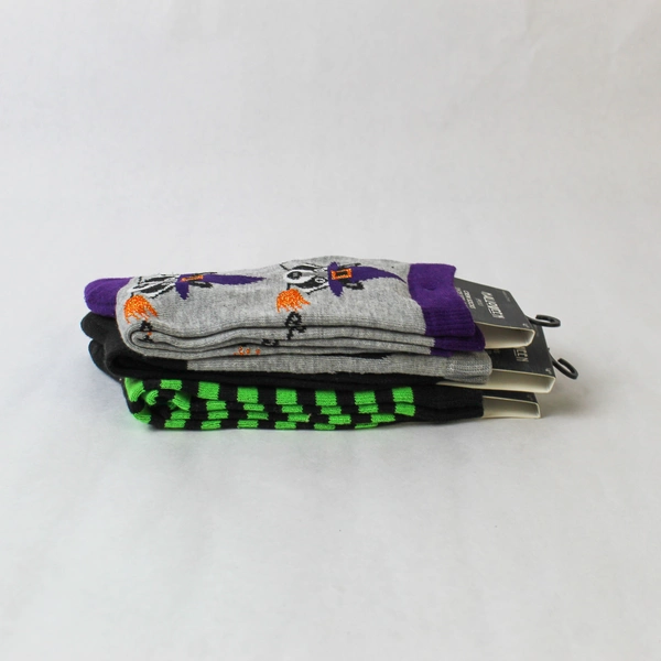 Lot of 3 NWT Halloween Crew Socks Size 4-10 Fun Seasonal Designs