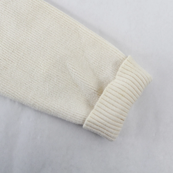 Liz Claiborne Women's Cream Knit Zip-Up Sweater Size PL - Pre-Owned