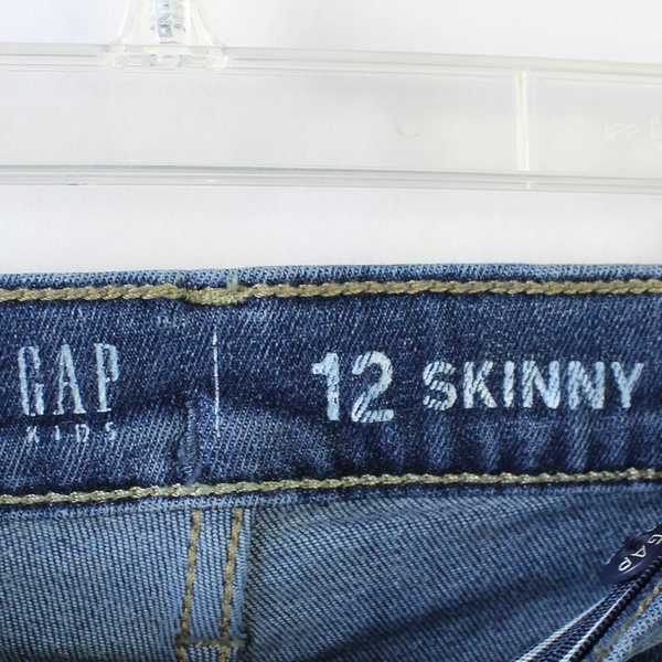 Gap Kids Size 12 Dark Wash Skinny Jeans with Adjustable Waistband