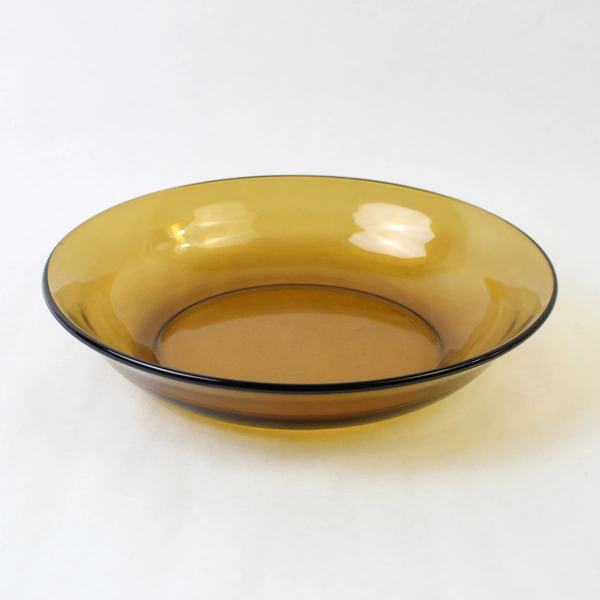 Arcopal France Brown Glass 11" Decorative Fruit Serving Bowl - Good Condition