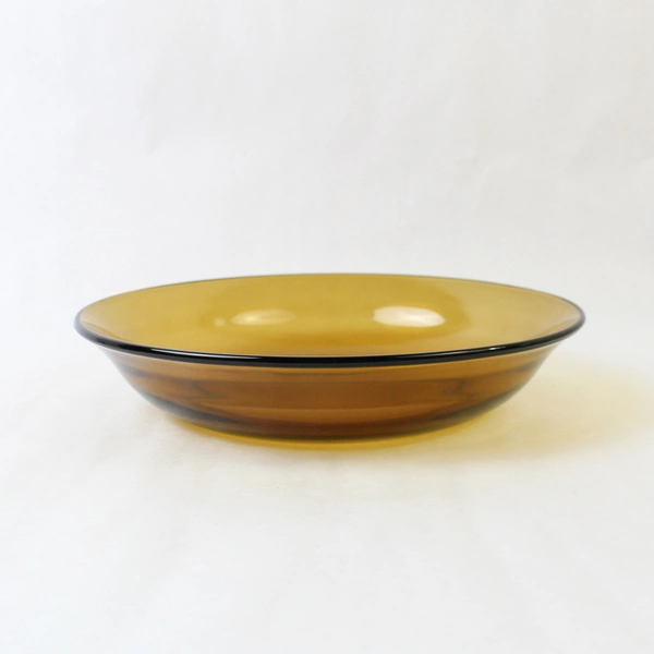 Arcopal France Brown Glass 11" Decorative Fruit Serving Bowl - Good Condition