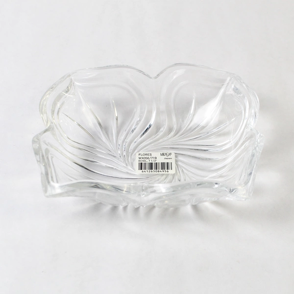 Mikasa Flores Clear Crystal Candy Dish Bowl 6.25" NWT Elegant Home Decor