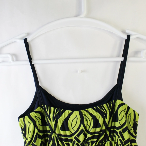 En Focus Studio Green Navy Patterned Dress Size 10 NWT - Elegant & Chic