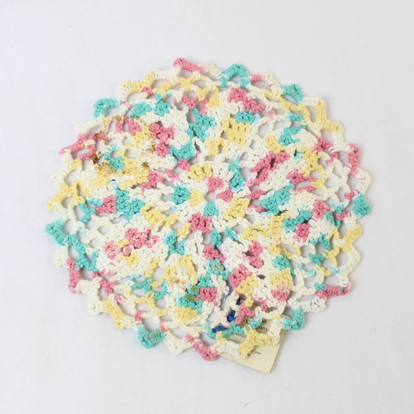 Lot of 3 Idaho Kotton Kompany Handmade Crochet Dish Cloths - Multicolor