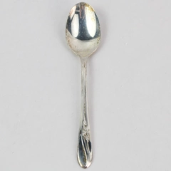 Vintage H&T Silver Plated Meadow Flower Sugar Spoon 4.5" Good Condition