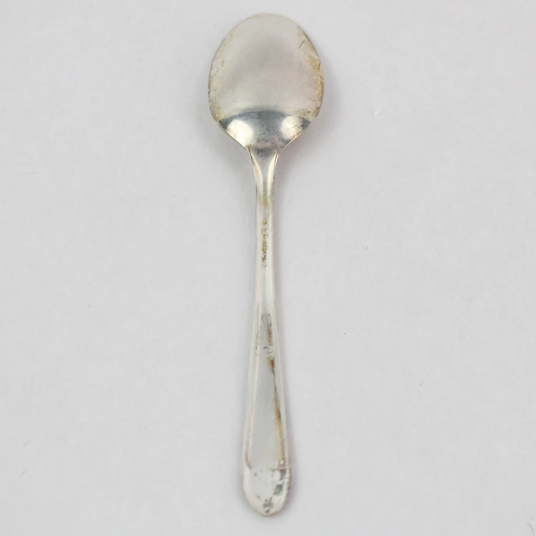 Vintage H&T Silver Plated Meadow Flower Sugar Spoon 4.5" Good Condition
