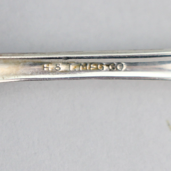 Vintage H&T Silver Plated Meadow Flower Sugar Spoon 4.5" Good Condition