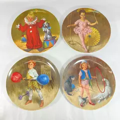 Reco McClelland Children's Circus Plates Set of 4 Collector 9.5" Diameter