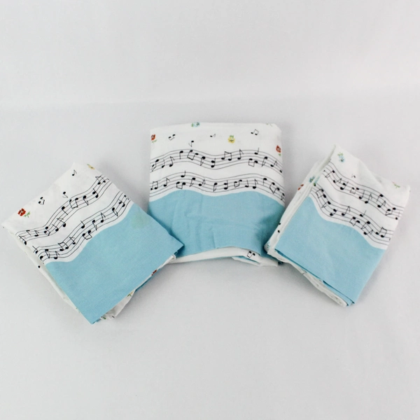 Lot of 3 Flower Music Note Queen Pillowcases 23x30" - Pre-owned, Stains
