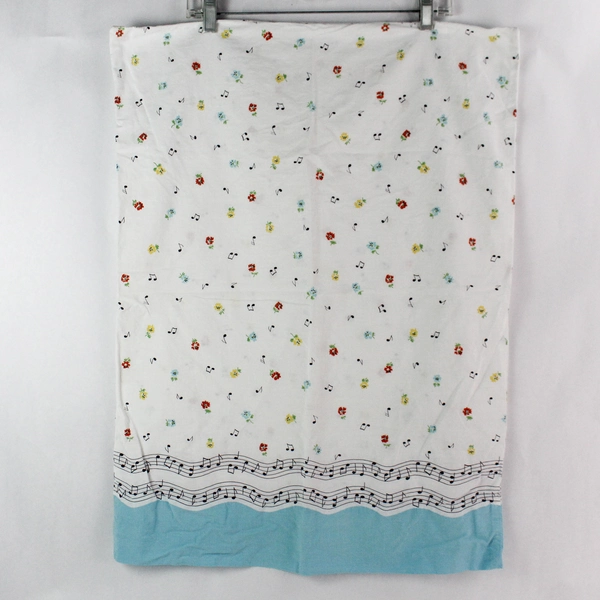 Lot of 3 Flower Music Note Queen Pillowcases 23x30" - Pre-owned, Stains