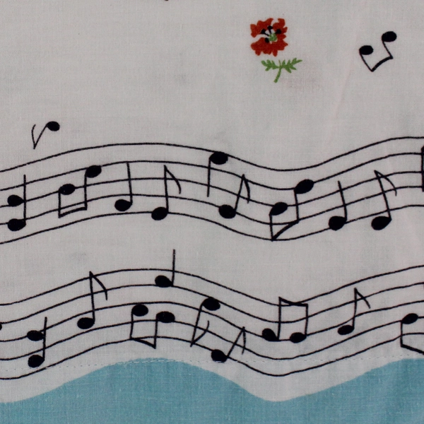Lot of 3 Flower Music Note Queen Pillowcases 23x30" - Pre-owned, Stains